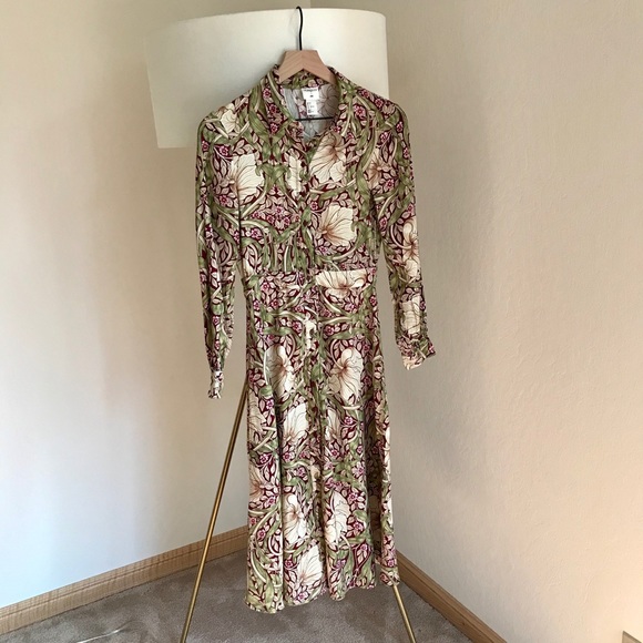 h&m midi shirt dress